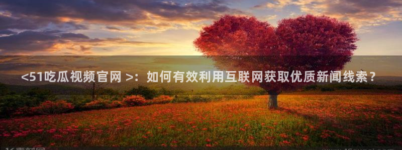 51吃瓜今日吃瓜最新网址：<51吃瓜视频官网 >：如何有效利用互联网获取优质新闻线索？