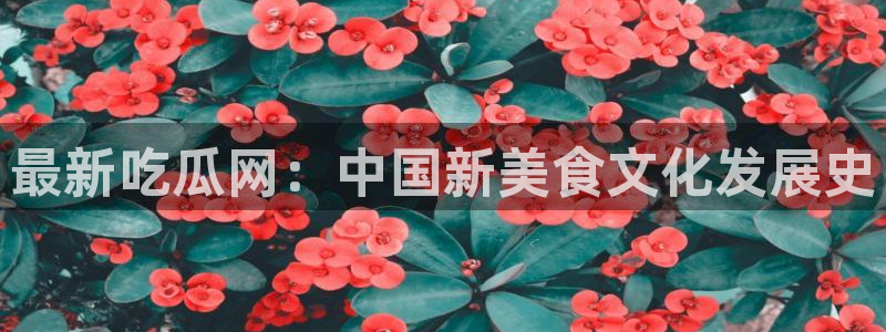 cggolive51吃瓜：最新吃瓜网：中国新美食文化发展史